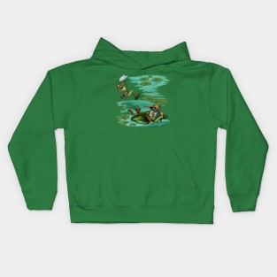 Chill Summer Frogs Kids Hoodie